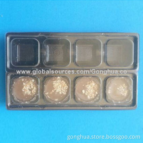 Chocolate Plastic Packaging, Transparent Lid Brown Base, Food-grade, OEM/ODM Orders AcceptedNew